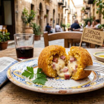 Arancino speck e formaggio senza glutine